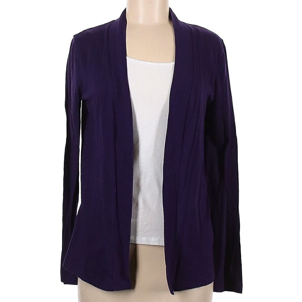 J. Crew Factory Women's Size XS Always Cardigan Open Thin Purple Cotton 64462